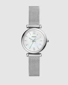 Fossil Carlie ES4432 стальные женские часы Fossil, серебро