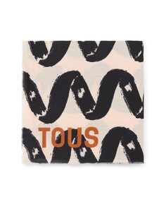 Бежевый шарф Fusilli с абстрактным принтом Tous, бежевый