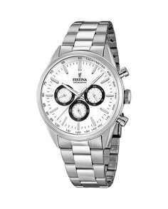 F16820/Q Timeless Мужские часы с хронографом из серебряной стали Festina, серебро