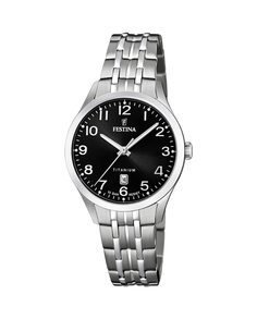 Женские часы F20468/3 Титановый календарь из серебристой стали Festina, серебро