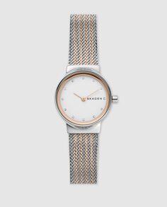 Skagen Freja SKW2699 Женские часы со стальной сеткой Skagen, серебряный/розовый