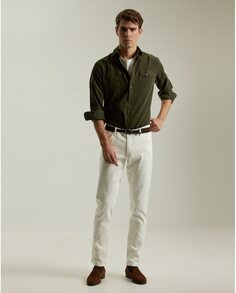 Узкие белые мужские джинсы PuroEgo, белый
