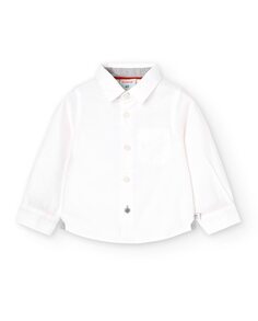 Оксфордская рубашка для мальчика с длинными рукавами Boboli, белый