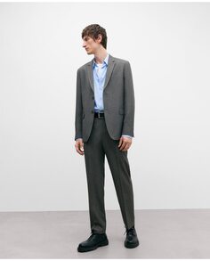 Обычные мужские брюки с вырезом серого цвета Adolfo Dominguez, серый