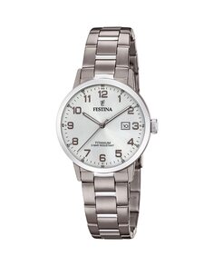 Женские часы F20436/1 Grey Titanium Calendar Titanium Festina, серый