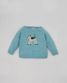Хлопковый свитер для мальчика с собачкой Fina Ejerique