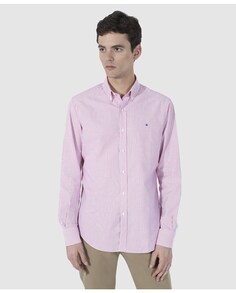 Обычная мужская рубашка в розовую полоску Olimpo, розовый