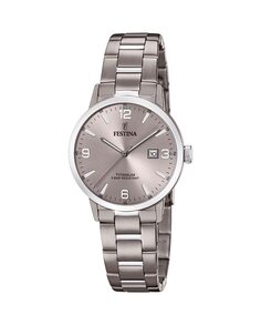 Женские часы F20436/2 Grey Titanium Calendar Titanium Festina, серый