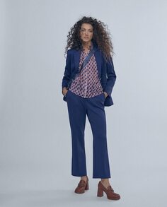 Женские расклешенные брюки длиной до щиколотки и боковыми карманами Lola Casademunt, синий