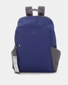 Рюкзак унисекс из переработанной ПЭТ-ткани синего цвета Scharlau, синий