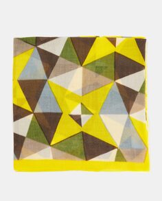 Шерстяной шарф Wonderland с геометрическим принтом янтарного цвета Abbacino, желтый