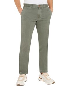 Мужские брюки-чиносы Denton стандартного кроя синего цвета Tommy Hilfiger, темно-зеленый