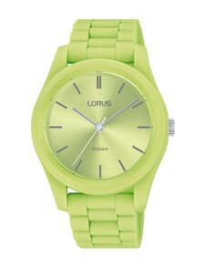 Женские силиконовые женские часы RG265RX9 с зеленым ремешком Lorus, зеленый