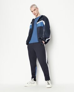 Мужские брюки-джоггеры с боковой полосой Armani Exchange, темно-синий