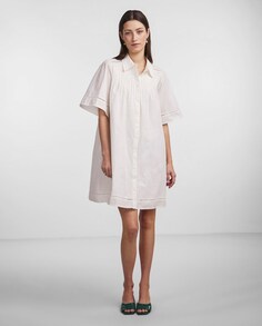 Платье-рубашка с короткими рукавами Yas, белый Y.A.S