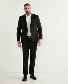 Мужские костюмные брюки без складок Emidio Tucci, черный