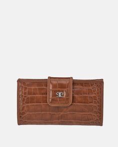 Большой коричневый женский кошелек Pierre Cardin с клапаном на застежке Pierre Cardin, коричневый