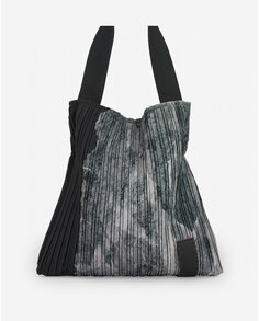 Вертикальная сумка-шопер из переработанной мятой ткани Adolfo Dominguez, черный