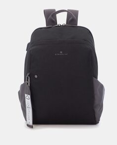 Рюкзак унисекс из переработанной ПЭТ-ткани черного цвета Scharlau, черный
