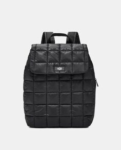 Черный нейлоновый рюкзак Adaya с мягкой подкладкой и клапаном UGG, черный