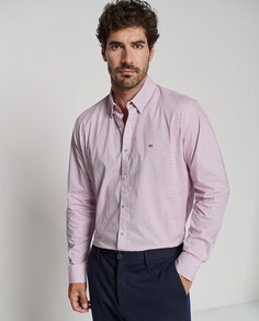 Мужская спортивная рубашка стандартного кроя с принтом Roberto Verino, бордо
