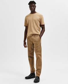 Мужские брюки-чиносы Slim Fit Selected, коричневый