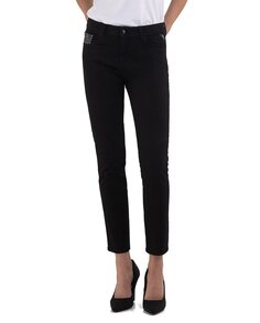 Женские джинсы скинни с карманами и застежкой-молнией на пуговицы Replay, черный