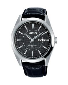 Спортивные мужские часы RL423AX9 с автоматическим кожаным ремешком и черным ремешком Lorus, черный