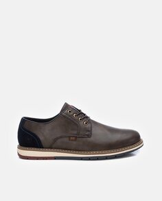 Коричневые мужские туфли на шнуровке Xti, коричневый