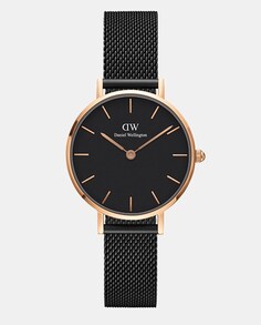 Petite Mesh DW00100245 женские часы с черной стальной сеткой Daniel Wellington, черный
