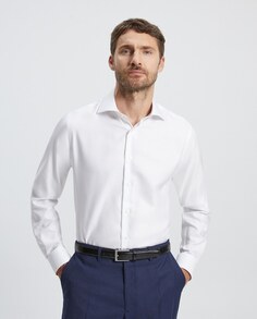 Мужская классическая рубашка без утюга, удлиненная, стандартного кроя Emidio Tucci, белый