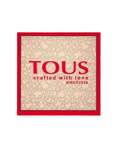 Женский квадратный шарф Kaos Icon с принтом Tous, красный