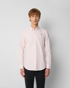 Мужская рубашка в обычную полоску розового цвета Scalpers, розовый