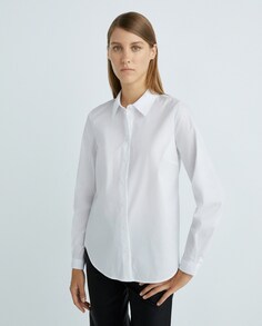 Женская асимметричная рубашка с длинным рукавом Vila, белый