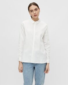 Простая женская рубашка с длинным рукавом Object, белый