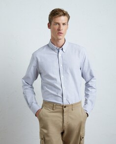 Мужская рубашка Оксфорд в полоску с длинным рукавом Lloyd&apos;s, темно-синий Lloyd's