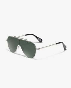 Серебристые солнцезащитные очки-унисекс с полными линзами D.Franklin и деталью на верхней переносице D.Franklin, серый