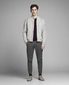 Серые мужские брюки-карго Jack &amp; Jones, серый