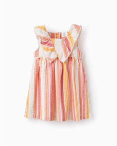 Полосатое платье для девочки из 100% хлопка Zippy, мультиколор