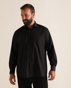 Мужская классическая однотонная рубашка Easy Iron больших размеров Emidio Tucci, черный