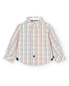 Рубашка для мальчика с ярким клетчатым принтом Boboli, мультиколор