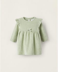Платье для девочки светло-зеленого цвета с рюшами Zippy, светло-зеленый