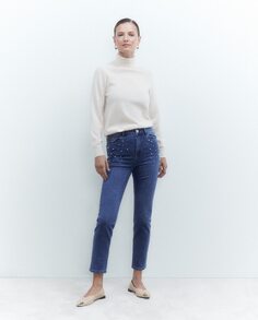 Женские джинсы с жемчугом El Corte Inglés, синий