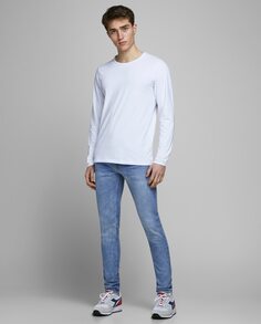 Синие мужские джинсы скинни Liam Jack &amp; Jones, синий