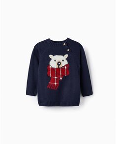 Рождественский свитер темно-синего цвета для мальчика Zippy, темно-синий