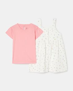 Комплект детского платья и футболки для девочки El Corte Inglés, белый