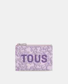 Мини-кошелек Kaos сиреневого цвета с логотипом Tous, сиреневый