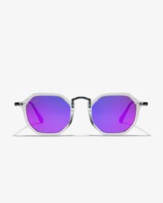 Прозрачные и фиолетовые солнцезащитные очки с шестигранной оправой на роликах D.Franklin, сиреневый