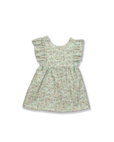 Платье для девочки с рюшами с цветочным принтом BABIDÚ, зеленый