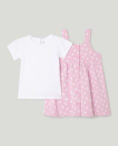 Комплект детского платья и футболки для девочки El Corte Inglés, сиреневый